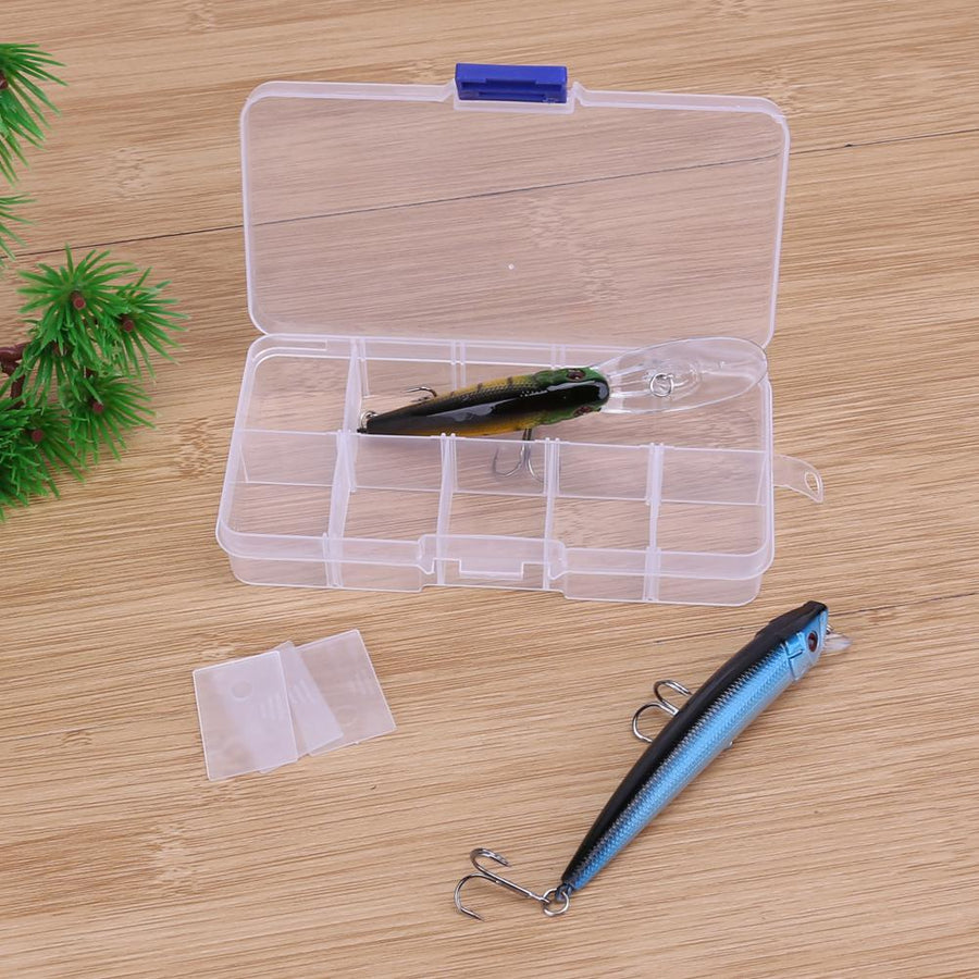 10 Compartments Transparent Plastic Fishing Lure Storage Box Case Portable-walkinhorizon Store-Bargain Bait Box