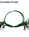 10 Pcs Anti-Bite Fly Leash Fishing Lead Line Rope Wire Leading Line Swivel-SUPERFISH Store-10Pcs 12cm Green-Bargain Bait Box