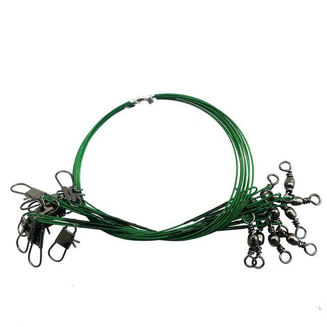 10 Pcs Anti-Bite Fly Leash Fishing Lead Line Rope Wire Leading