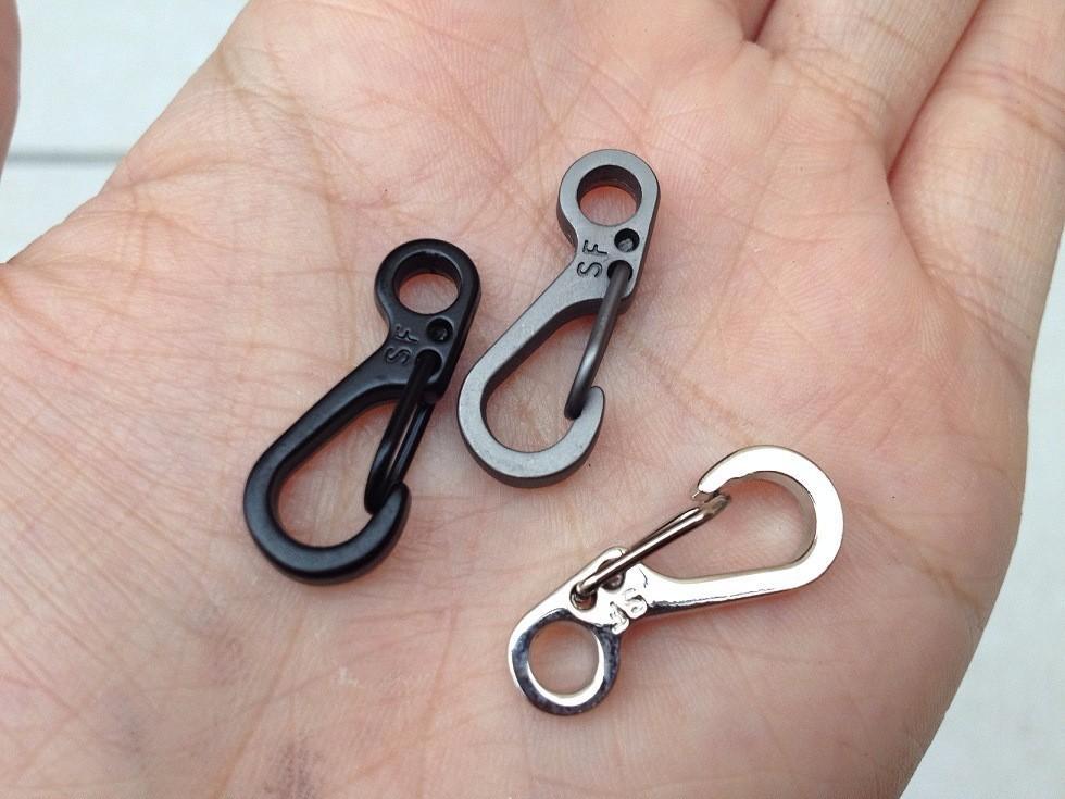 10 Pcs Camping Equipment Survival Edc Paracord Carabiner Snap Spring Clip Hiking-on the trip Store-sliver-Bargain Bait Box