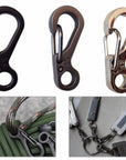 10 Pcs Camping Equipment Survival Edc Paracord Carabiner Snap Spring Clip Hiking-on the trip Store-sliver-Bargain Bait Box