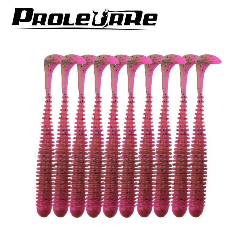 10 Pcs/Lot Artificial Paddle Tail 6Cm 0.8G Soft Grubs Glow In Dark T Tail Lure-PROLEURRE FISHING Store-A-Bargain Bait Box