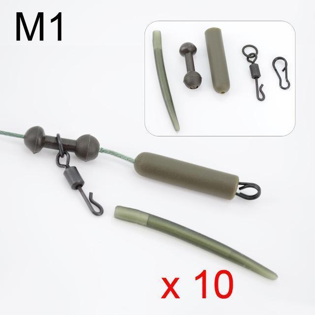 10 Set Carp Fishing Chod Rig Safety Sleeves Lead Clips Slide Heli Rigs-hirisi Official Store-Link M1-Bargain Bait Box
