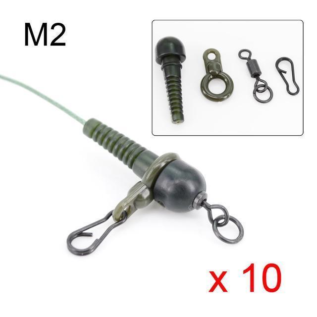 10 Set Carp Fishing Chod Rig Safety Sleeves Lead Clips Slide Heli Rigs-hirisi Official Store-Link M2-Bargain Bait Box
