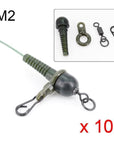 10 Set Carp Fishing Chod Rig Safety Sleeves Lead Clips Slide Heli Rigs-hirisi Official Store-Link M2-Bargain Bait Box