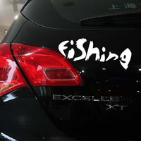 10 X Funny Car Sticker Fishing Auto Decal Car Sticker For Tesla Toyota Chevrolet-Fishing Decals-Bargain Bait Box-Fishing White-Bargain Bait Box