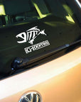 10 X Funny Car Sticker Skull Fish Fishing Auto Decal Car Sticker For Tesla-Fishing Decals-Bargain Bait Box-Skull Fish White-Bargain Bait Box