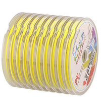 100-1000M Any Length 4 Braid Pe Fishing Line 4-38Kg Linha Pesca Multifilamento-SmartLure Store-Yellow-0.8-Bargain Bait Box