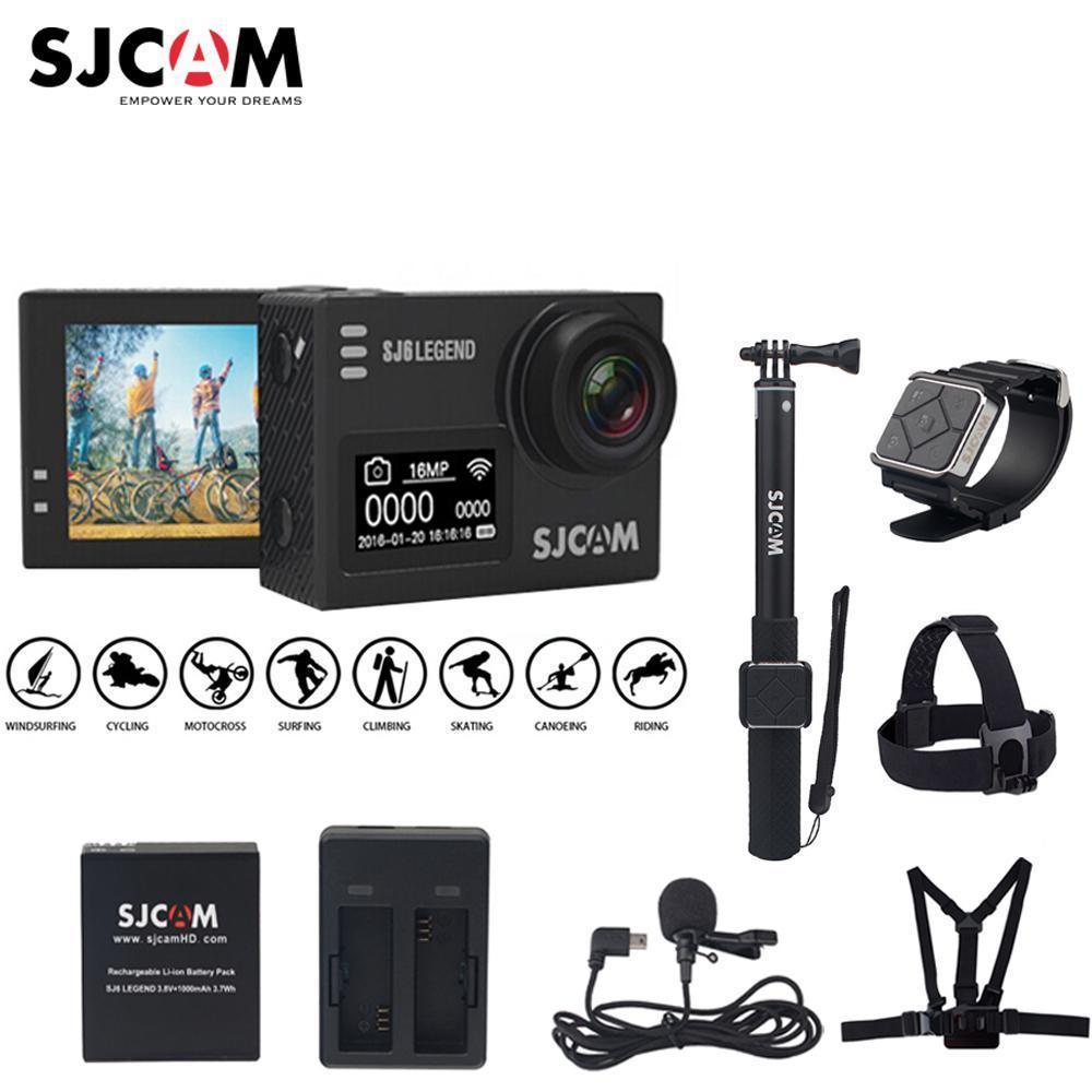 100% Original Sjcam Sj6 Legend 4K 24Fps 2.0&quot; Touch Screen Remote Ultra Hd-Action Cameras-SJCAM Sports Camera Flagship Store-Black-OPTION 1-Bargain Bait Box