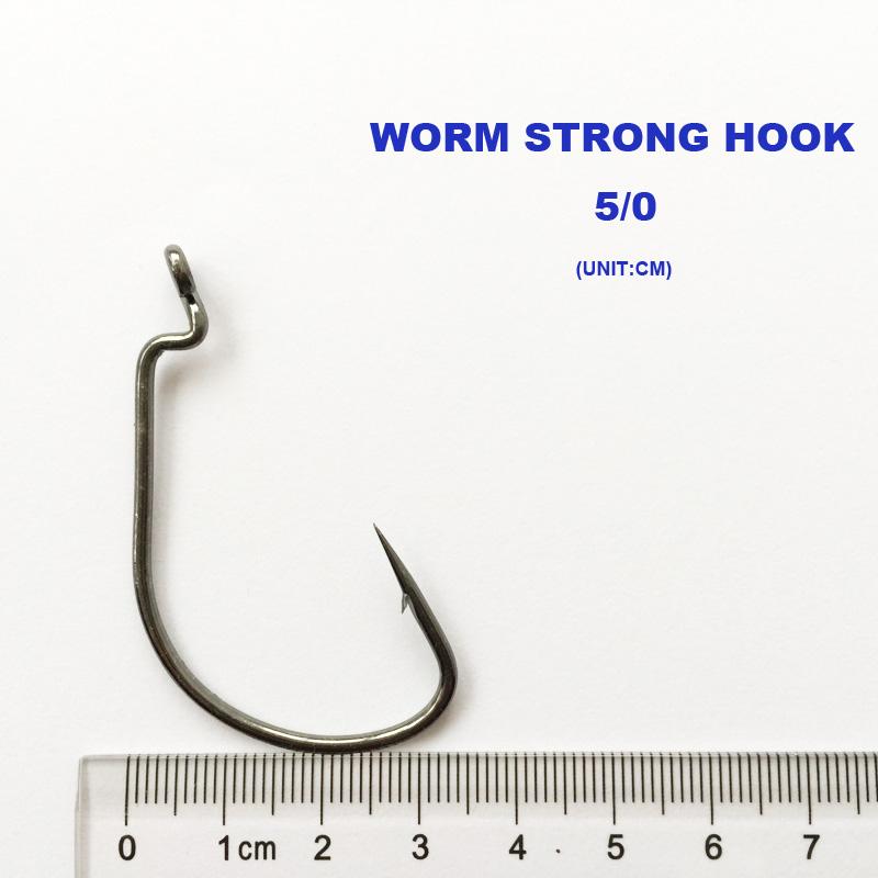 100 Pcs 7316 5/0 Fishing Hook Worm Hook Crank Hook Fishing Tackle With 7316 5/0-Wide Gap Hooks-Bargain Bait Box-Bargain Bait Box