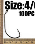 [100 Pcs] Worm Jig Hook Soft Plastic Fishing Hooks Wholesale Size 1 1/0 2/0-Wifreo store-SIZE 4L0 100PCS-Bargain Bait Box