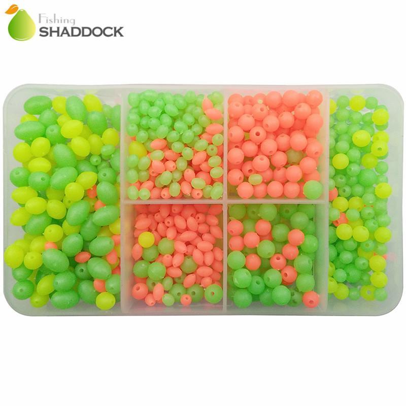 1000Pcs Round Oval Size Luminous Fishing Beads Orange Yellow Green Floating-Fishing Beads-Bargain Bait Box-Bargain Bait Box