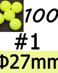 100Pcs Foam Floats Ball Beads Beans Pompano Float Bottom Rig Rigging Material-Fishing Floats-Hardy-Lead fishing Store-Yellow size 1-Bargain Bait Box