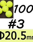 100Pcs Foam Floats Ball Beads Beans Pompano Float Bottom Rig Rigging Material-Fishing Floats-Hardy-Lead fishing Store-Yellow size 3-Bargain Bait Box