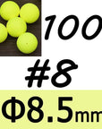 100Pcs Foam Floats Ball Beads Beans Pompano Float Bottom Rig Rigging Material-Fishing Floats-Hardy-Lead fishing Store-Yellow size 8-Bargain Bait Box