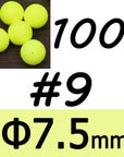 100Pcs Foam Floats Ball Beads Beans Pompano Float Bottom Rig Rigging Material-Fishing Floats-Hardy-Lead fishing Store-Yellow size 9-Bargain Bait Box