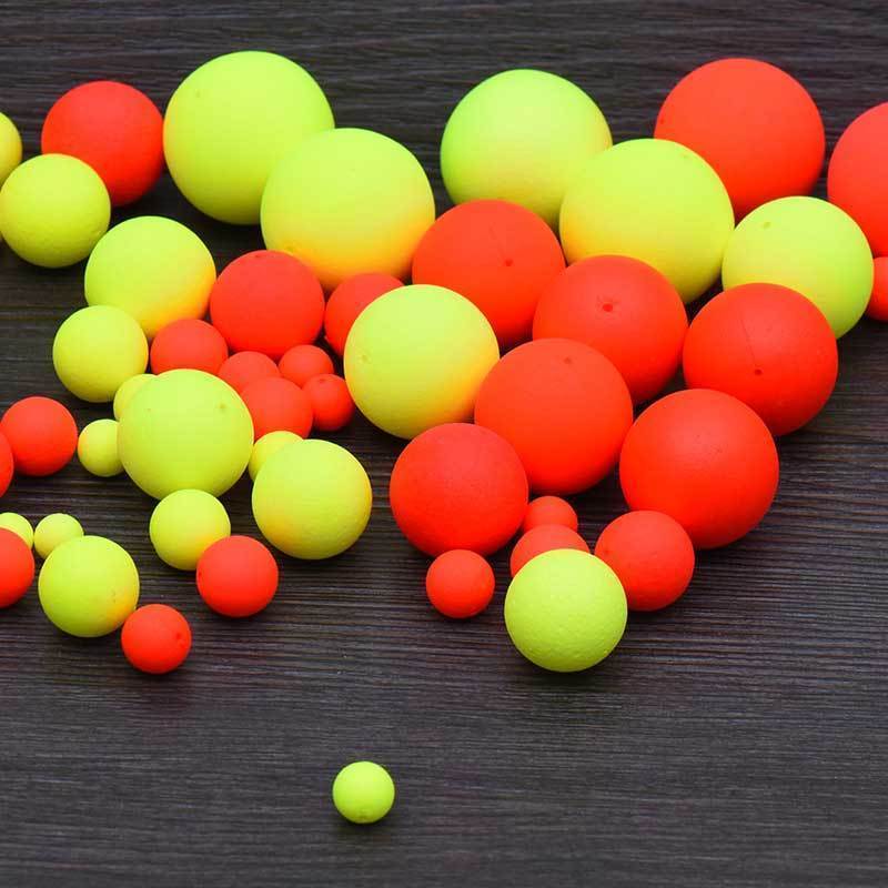 100Pcs Foam Floats Ball Beads Beans Pompano Float Bottom Rig Rigging Material-Fishing Floats-Hardy-Lead fishing Store-red size 9-Bargain Bait Box