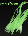 100Pcs Multiple Color Luminous Silicone Streamer Spinnerbait Buzzbait Rubber Jig-Skirts & Beards-Bargain Bait Box-Lumo Green 100PCS-Bargain Bait Box