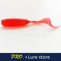100Pcs Soft Plastic Circle Tail Protein Grub Worm Moggot Grub Baits 4Cm-Worms & Grubs-Bargain Bait Box-red-Bargain Bait Box