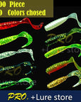 100Pcs Soft Plastic Circle Tail Protein Grub Worm Moggot Grub Baits 4Cm-Worms & Grubs-Bargain Bait Box-white-Bargain Bait Box
