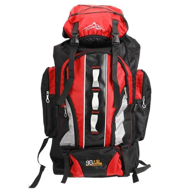 100L Large Capacity Outdoor Sports Backpack Waterproof Travel Bag Hiking-Home-LAOTIE OUTDOOR Store-Red Color-Bargain Bait Box