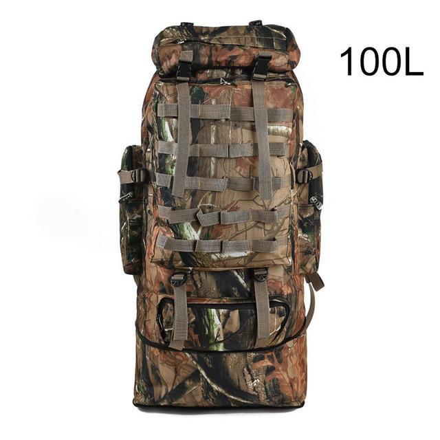100L Military Backpack Molle Camping Bag Rucksack Tactical Backpack Men Large-Climbing Bags-Vanchic Outdoor Store-Jungle Brown 100L-Bargain Bait Box
