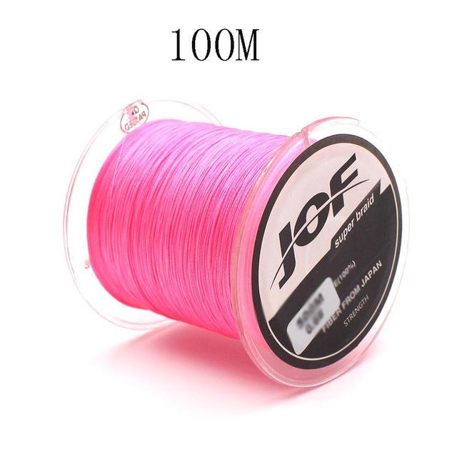 100M 4 Strands Pe Braided Fishing Line Super Strong Japan Multifilament-Enjoying Your Life Store-pink-0.6-Bargain Bait Box