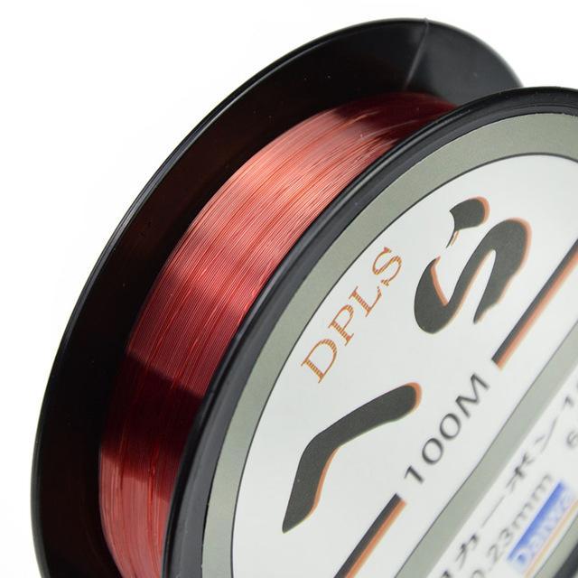 100M Fluorocarbon Fishing Line Daiwa Two Colors Red/Clear 3.5Lb-40.5Lb Carbon-DONQL Store-Red-0.4-Bargain Bait Box