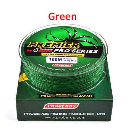 100M Pe Braided Fishing Line Strong 4 Stands Fishing Line Big Tensile Load-DONQL Outdoors Store-green-0.4-Bargain Bait Box