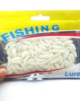 100Pcs 2Cm Maggot Grub Smell Hand Pole Bait Carp Fishing Lure Soft Bread Bug-BODECIN Fishing Tackle USA Store-C1 100PCS-Bargain Bait Box