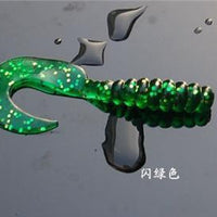 100Pcs 5Cm Soft Assorted Color Artificial Worm Grub Fishing Lures Soft Worm Grub-Professional Lure store-green-Bargain Bait Box