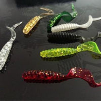 100Pcs 5Cm Soft Assorted Color Artificial Worm Grub Fishing Lures Soft Worm Grub-Professional Lure store-mix-Bargain Bait Box