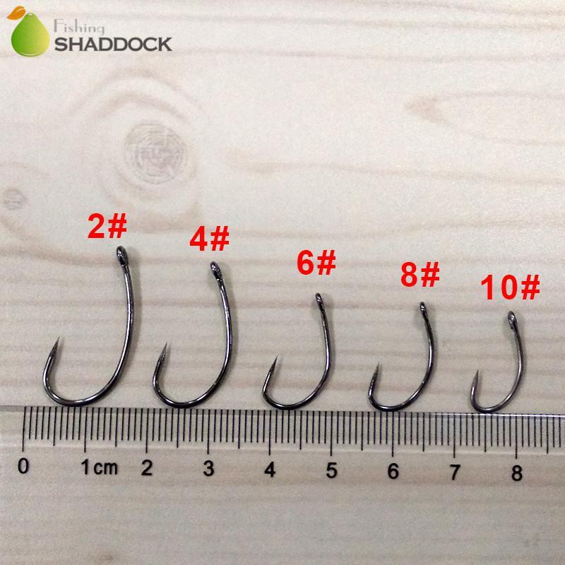 100Pcs 8245 Barbless Fishing Hooks Black No Barb Circle Curve