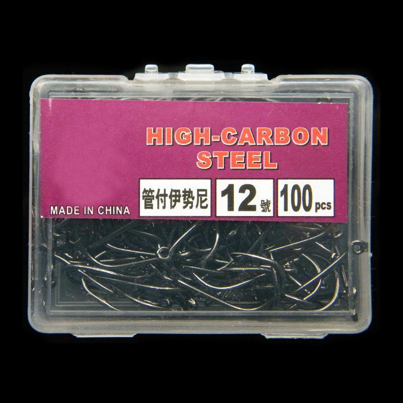 100Pcs Barbed Hooks With Hole Fishing Bait Barb Fishhook Lure Tackle With-JSFUN Official Store-10-Bargain Bait Box