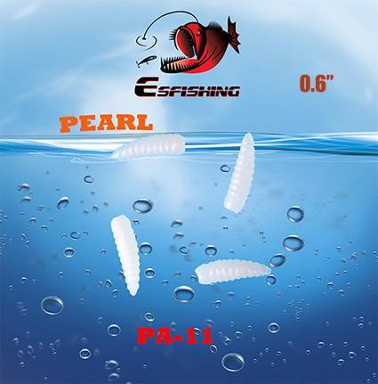 100Pcs Esfishing Bread Worm Fishing Lure Soft Lure Maggot 0.6&quot; Ice Fishing-Esfishing Lure Store-PA11-Bargain Bait Box