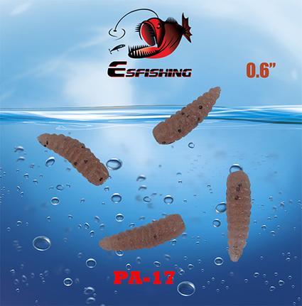 100Pcs Esfishing Bread Worm Fishing Lure Soft Lure Maggot 0.6&quot; Ice Fishing-Esfishing Lure Store-PA17-Bargain Bait Box