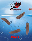 100Pcs Esfishing Bread Worm Fishing Lure Soft Lure Maggot 0.6" Ice Fishing-Esfishing Lure Store-PA17-Bargain Bait Box