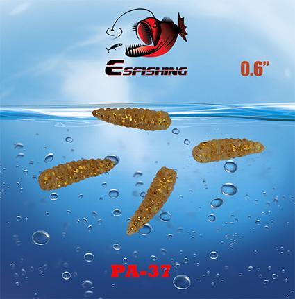 100Pcs Esfishing Bread Worm Fishing Lure Soft Lure Maggot 0.6&quot; Ice Fishing-Esfishing Lure Store-PA37-Bargain Bait Box