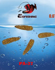 100Pcs Esfishing Bread Worm Fishing Lure Soft Lure Maggot 0.6" Ice Fishing-Esfishing Lure Store-PA37-Bargain Bait Box