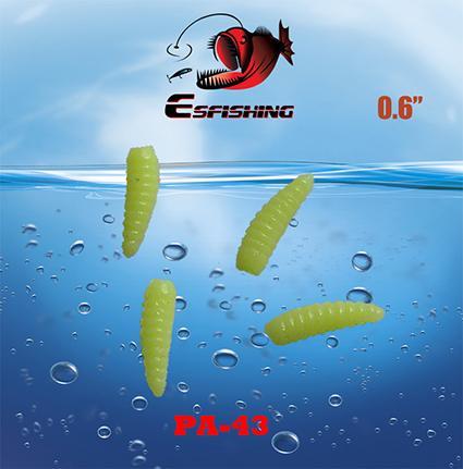 100Pcs Esfishing Bread Worm Fishing Lure Soft Lure Maggot 0.6&quot; Ice Fishing-Esfishing Lure Store-PA43-Bargain Bait Box