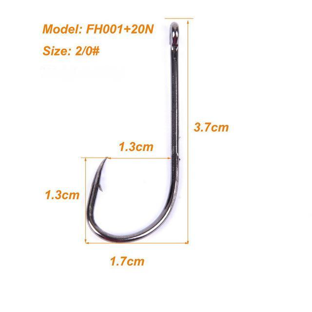 100Pcs Fishhooks Size 6#-6/0# Fishing Hooks Jig Hook Jig Big Fish Hook Fishhooks-VeeBok Sport Technology Co., Ltd-Size 2 0-Bargain Bait Box