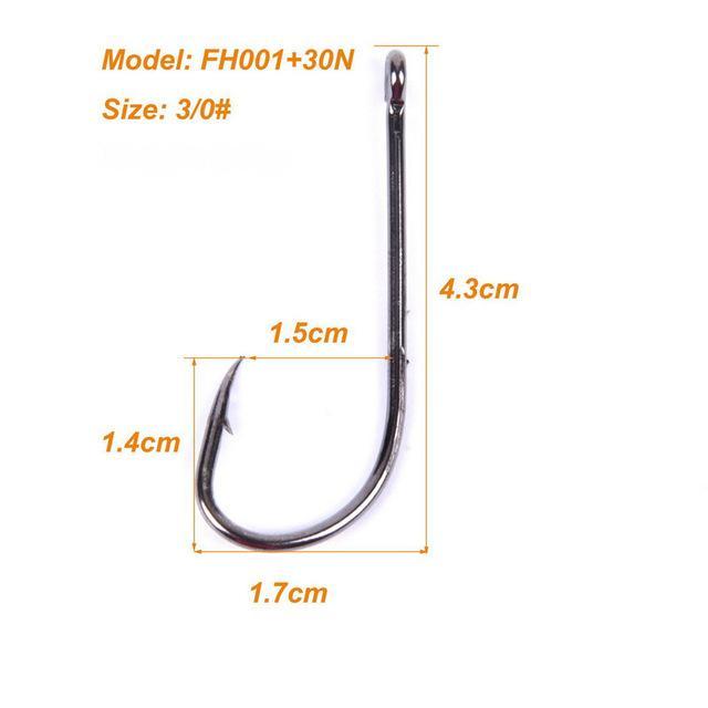 100Pcs Fishhooks Size 6#-6/0# Fishing Hooks Jig Hook Jig Big Fish Hook Fishhooks-VeeBok Sport Technology Co., Ltd-Size 3 0-Bargain Bait Box