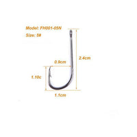 100Pcs Fishhooks Size 6#-6/0# Fishing Hooks Jig Hook Jig Big Fish Hook Fishhooks-VeeBok Sport Technology Co., Ltd-Size 5-Bargain Bait Box