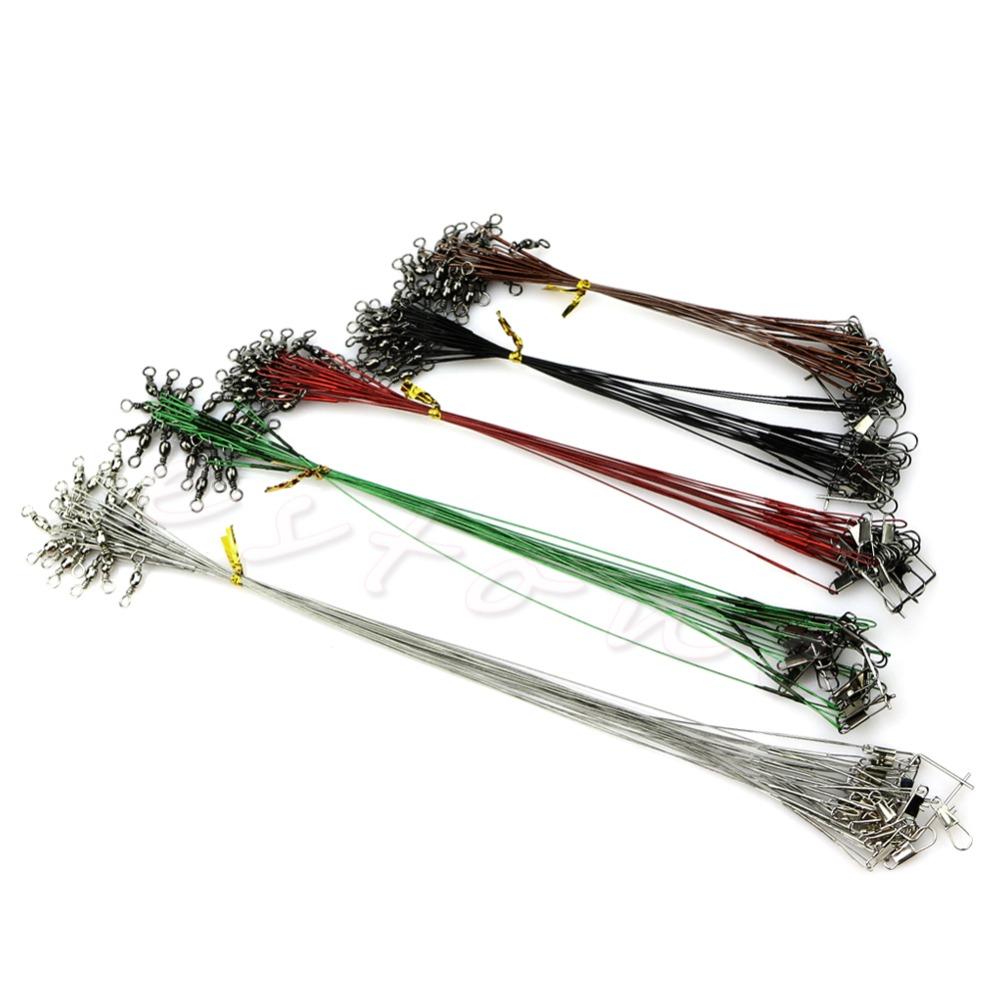 100Pcs Lure Leader Wire Trace For Spinning Pike Fishing 160/180/220/240/280Mm-mina shop-Bargain Bait Box