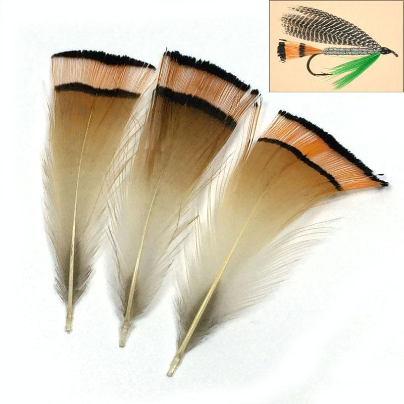100Pcs Natural Golden Pheasant Head Feather Fly Tying Materials Used For Tails-Fly Tying Materials-Bargain Bait Box-Bargain Bait Box
