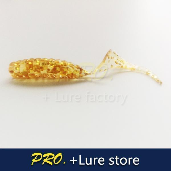 100Pcs Soft Plastic Artificial Isca Pesca Circle Tail Protein Grub Lure-Professional Lure store-golden-Bargain Bait Box