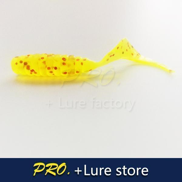 100Pcs Soft Plastic Artificial Isca Pesca Circle Tail Protein Grub Lure-Professional Lure store-white-Bargain Bait Box
