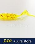 100Pcs Soft Plastic Artificial Isca Pesca Circle Tail Protein Grub Lure-Professional Lure store-yellow-Bargain Bait Box