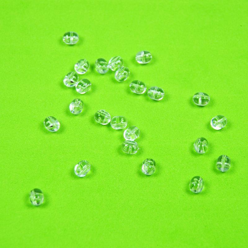 [100Pcs] Transparent Clear Oval Pearl Cross Hole Beads Plastic Cross Way Bead-Wifreo store-100pcs 4o7X6mm-Bargain Bait Box