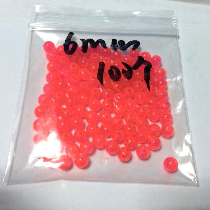 100Pcs/Lot 4/5/6Mm Premium Red Color Round Sinking Beads Fishing Glow-Gary Lures Store-4mm-Bargain Bait Box